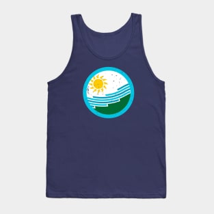 Retro Spokane Washington City Flag // Vintage Spokane Grunge Emblem Tank Top